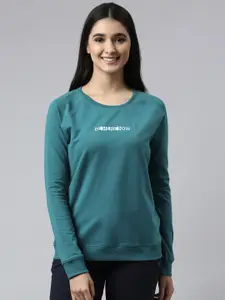 Enamor E079 Crew Neck Stretch Cotton Basic Sweatshirt for Women with Long Sleeves