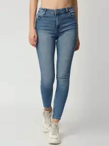 LOVEGEN Women Blue Skinny Fit High-Rise Light Fade Stretchable Jeans