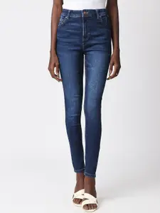 LOVEGEN Women Blue Skinny Fit High-Rise Light Fade Stretchable Jeans