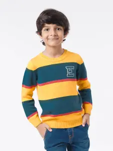 Ed-a-Mamma Boys Yellow & Blue Striped Pullover