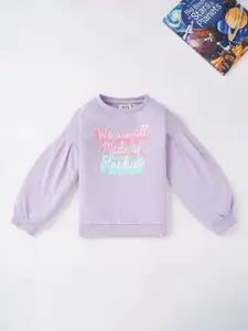 Ed-a-Mamma Girls Lavender Printed Sweatshirt