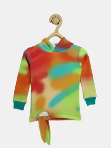 Wyld Sprog Girls Multicoloured Printed Hooded Sweatshirt