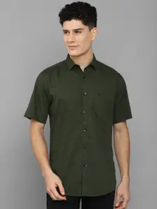 Allen Solly Men Olive Green Printed Slim Fit Cotton Casual Shirt