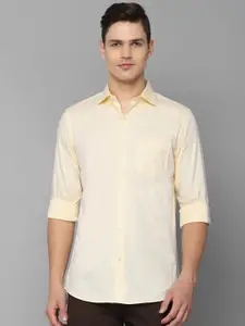 Allen Solly Men Cream-Coloured Slim Fit Pure Cotton Casual Shirt