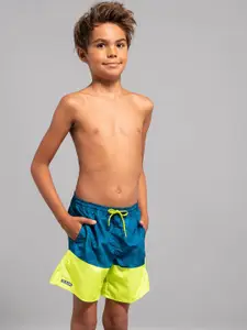 OLAIAN By Decathlon Boys Multicolor Printed Drawstring Surfing Shorts