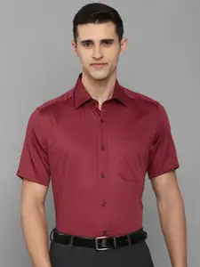 Louis Philippe Men Maroon Formal Shirt