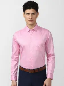 Peter England Men Pink Slim Fit Cotton Formal Shirt