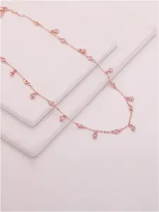 GIVA Rose Gold Sterling Silver Rose Gold-Plated Necklace