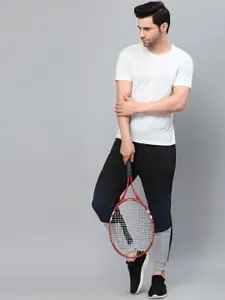 Rigo Men Black & Grey Solid Cotton Joggers