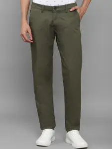 Allen Solly Men Green Mid-Rise Slim Fit Chinos Trousers