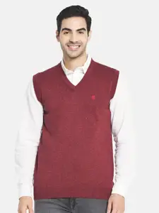 Monte Carlo Men Red Cotton Sweater Vest