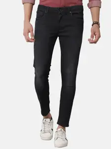 Voi Jeans Men Black Skinny Fit Mid Rise Dark Shade Jeans