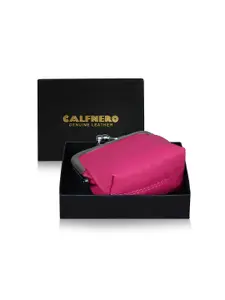 CALFNERO Women Solid Leather Money Clip