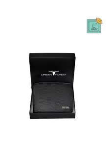 URBAN FOREST Men Textured Leather Two Fold Wallet