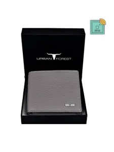 URBAN FOREST Men Textured Leather Two Fold Wallet
