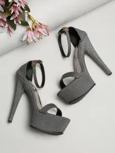 Flat n Heels Grey High-Top Stiletto Heel