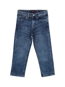 Allen Solly Junior Boys Navy Blue Slim Fit Light Fade Jeans