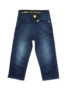 Allen Solly Junior Boys Navy Blue Slim Fit Light Fade Jeans