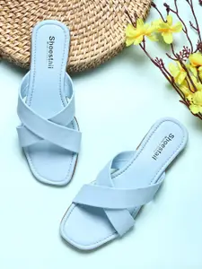 Shoestail Women Open Toe Flats