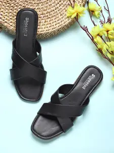 Shoestail Women Open Toe Flats