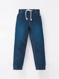 Ed-a-Mamma Boys Blue Pure Cotton Drawstring Track Drawstring Pants