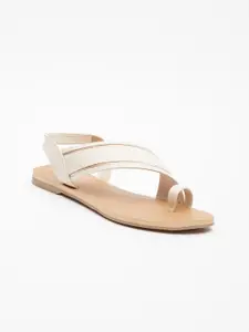 Tokyo Talkies Women Striped One Toe Flats