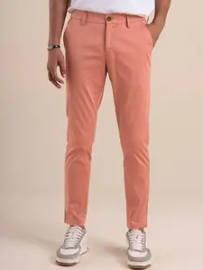 Andamen Men Pink Slim Fit Chinos Trouser
