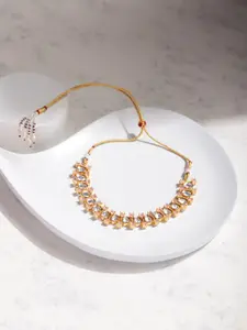 RITU SINGH Gold-Toned & White Gold-Plated Necklace