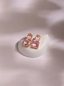 RITU SINGH Pink Contemporary Studs Earrings