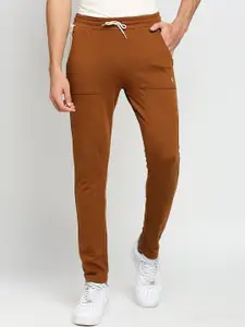 FiTZ Men Camel Brown Solid Anti Odour Slim Fit Track Pant