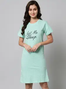 SEPHANI Printed T- Shirt Pure Cotton Nightdress