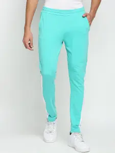 FiTZ Men Aquamarine Blue Solid Anti Odour Slim Fit Track Pant