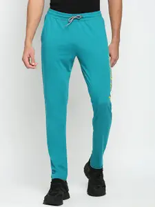 FiTZ Men Teal Blue Solid Anti Odour Slim Fit Track Pant