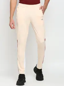 FiTZ Men Pink And Maroon Solid Anti Odour Slim Fit Track Pant