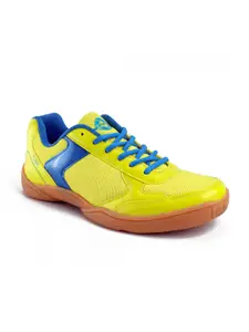 NIVIA Men Yellow Mesh Badminton Non-Marking Shoes