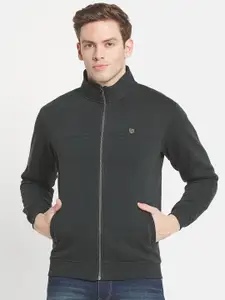 Octave Men Green Solid Sweatshirt