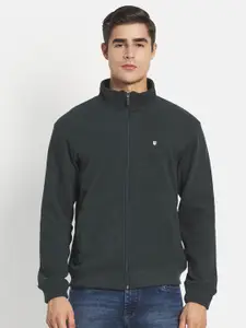 Octave Men Green Solid Sweatshirt