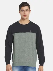 Octave Men Colourblocked Fleece Sweatshirt