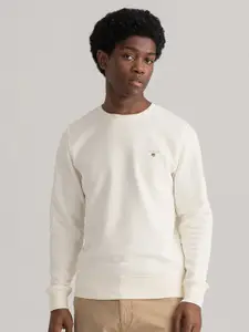 GANT Men White Hooded Sweatshirt