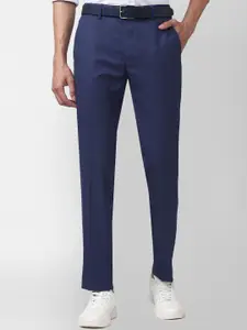 Peter England Casuals Men Blue Slim Fit Chinos Trousers