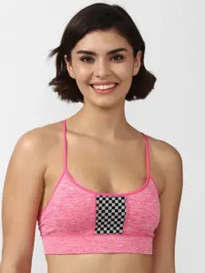 FOREVER 21 Pink & Black Abstract Bra