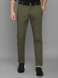 Allen Solly Men Olive Green Slim Fit Chinos Trousers