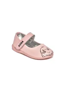 toothless Girls Pink Dora Printed Ballerinas Flats