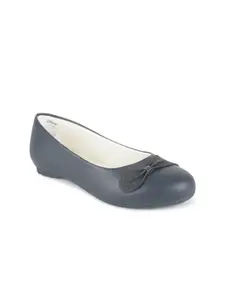 toothless Girls Navy Blue Embellished Ballerinas with Bows Flats