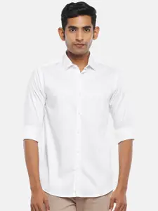 BYFORD by Pantaloons Men White Slim Fit Casual Shirt