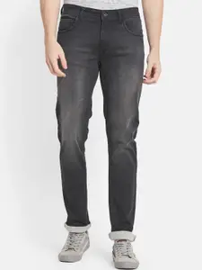 Octave Men Grey Low Distress Stretchable Jeans