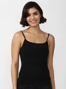 FOREVER 21 Black Solid Camisole Top
