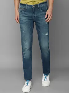 Allen Solly Sport Men Blue Skinny Fit Low Distress Light Fade Jeans