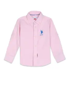U.S. Polo Assn. Kids U S Polo Assn Kids Boys Horizontal Striped Pure Cotton Casual Shirt