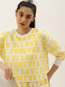FOREVER 21 Women Brand Logo Printed Sweatshirt